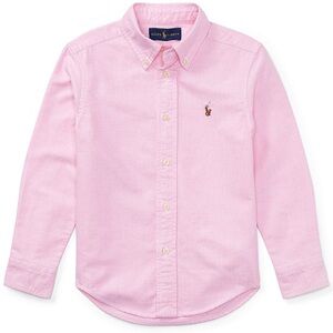 🌟POLO RALPH LAUREN🌟 BOYS COTTON OXFORD COLLARED BUTTON DOWN SHIRT PINK SZ 2T